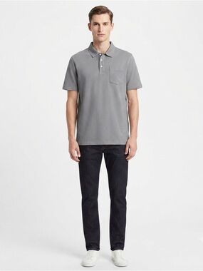 Croft & Barrow Gray Polo Shirt Classic Design Tall Fit XL